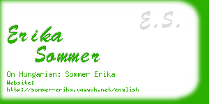 erika sommer business card